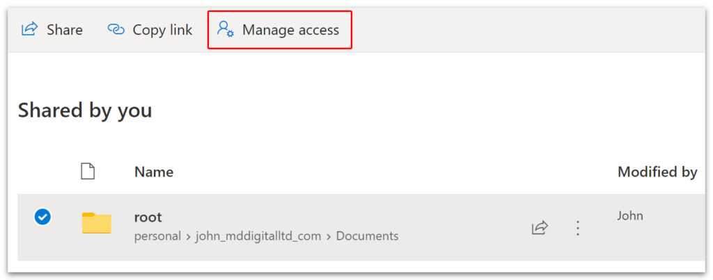 Manage access.