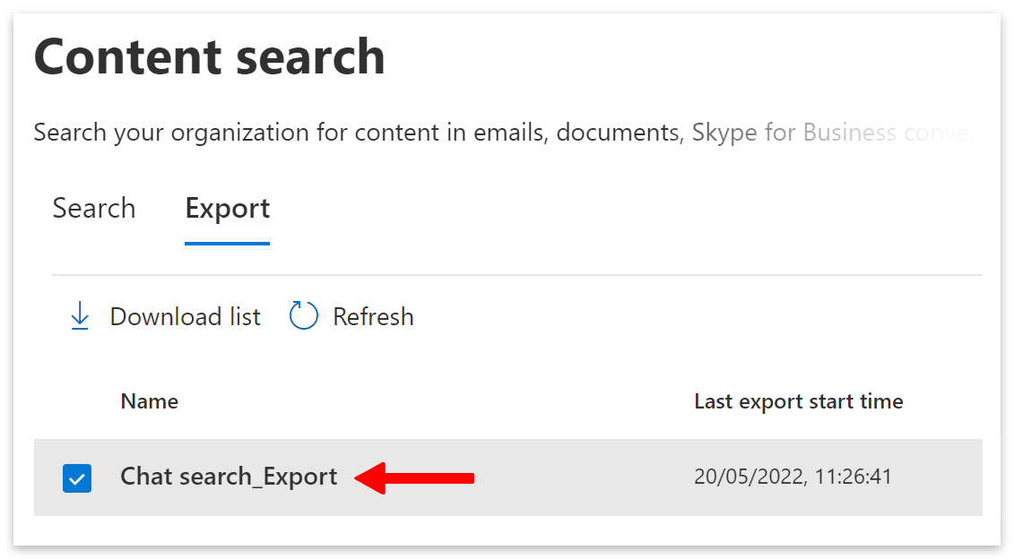 Click your export.