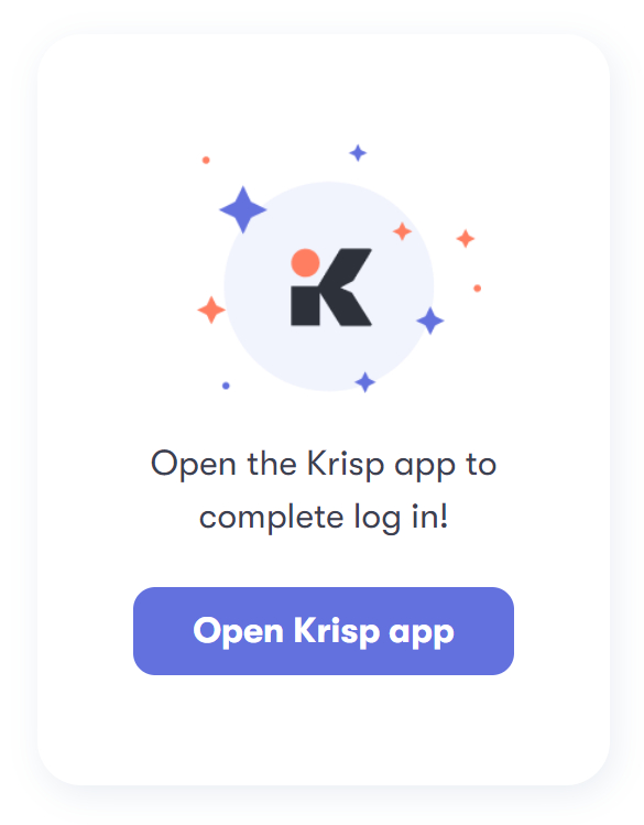 Open Krisp app.