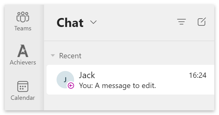 Recent chat box will not say edited.