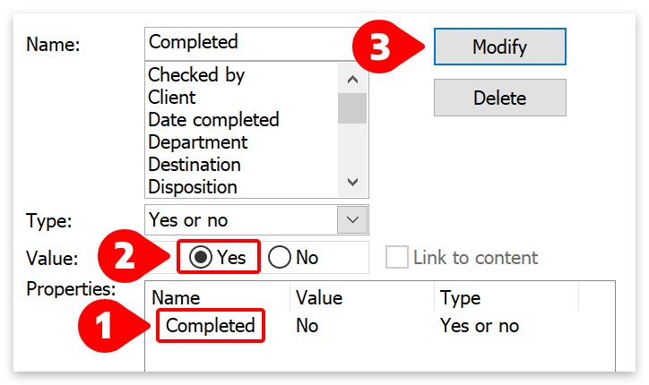 Select the name > Change the value > Click Modify.