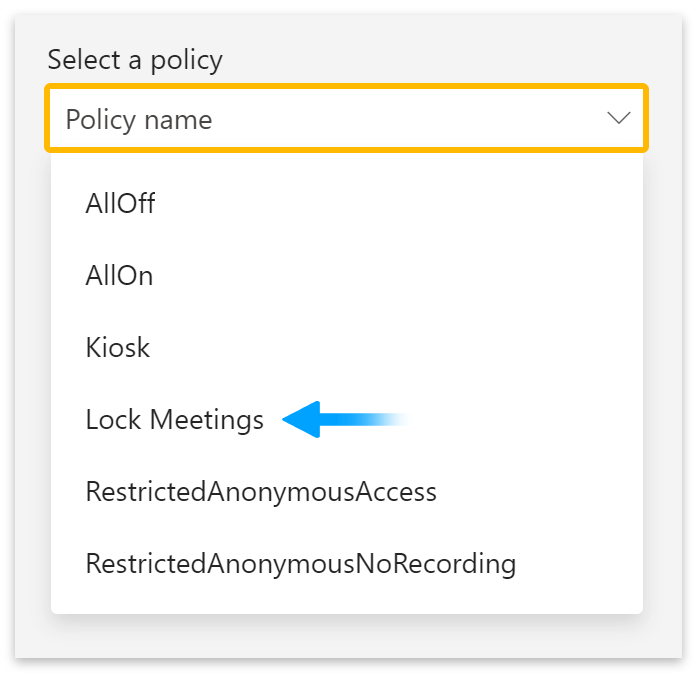 Select a policy > New policy.