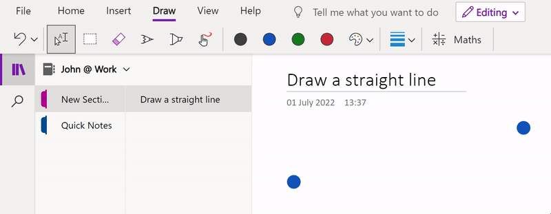 Draw a straight line.
